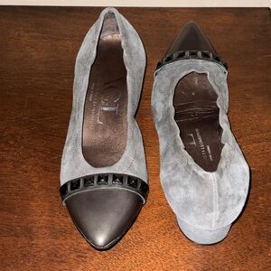 AGL Attilio Giusti Leombruni Pyramid Stud Pointy Toe Pump size 36.5